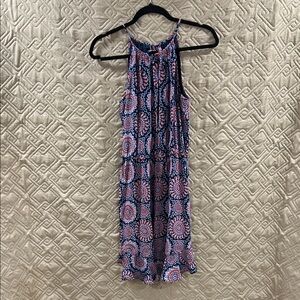 Alice & Trixie Blue and Pink Patterned Mini Dress